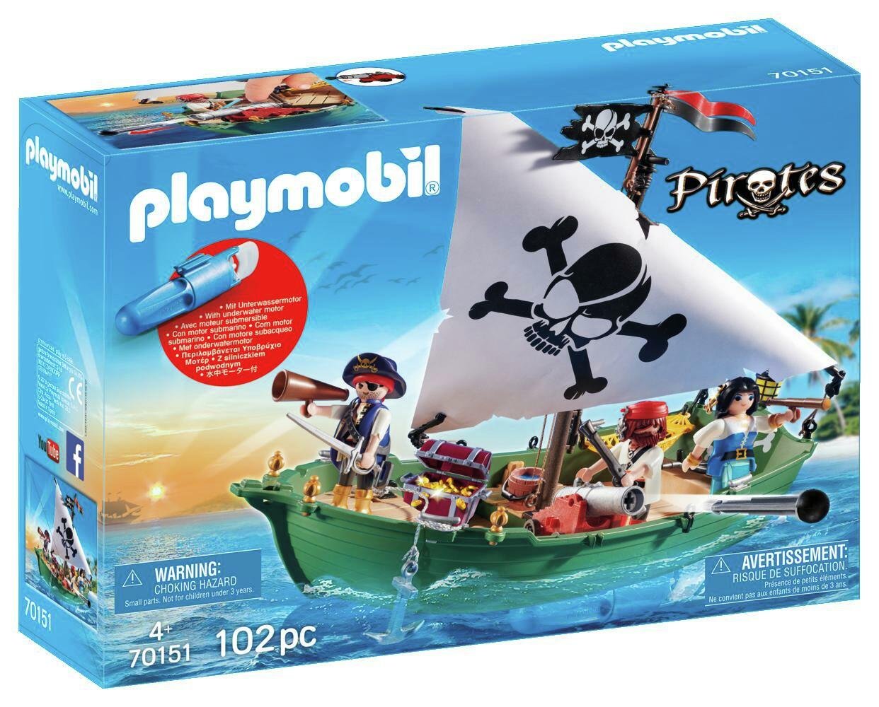 playmobil glass bottom boat argos