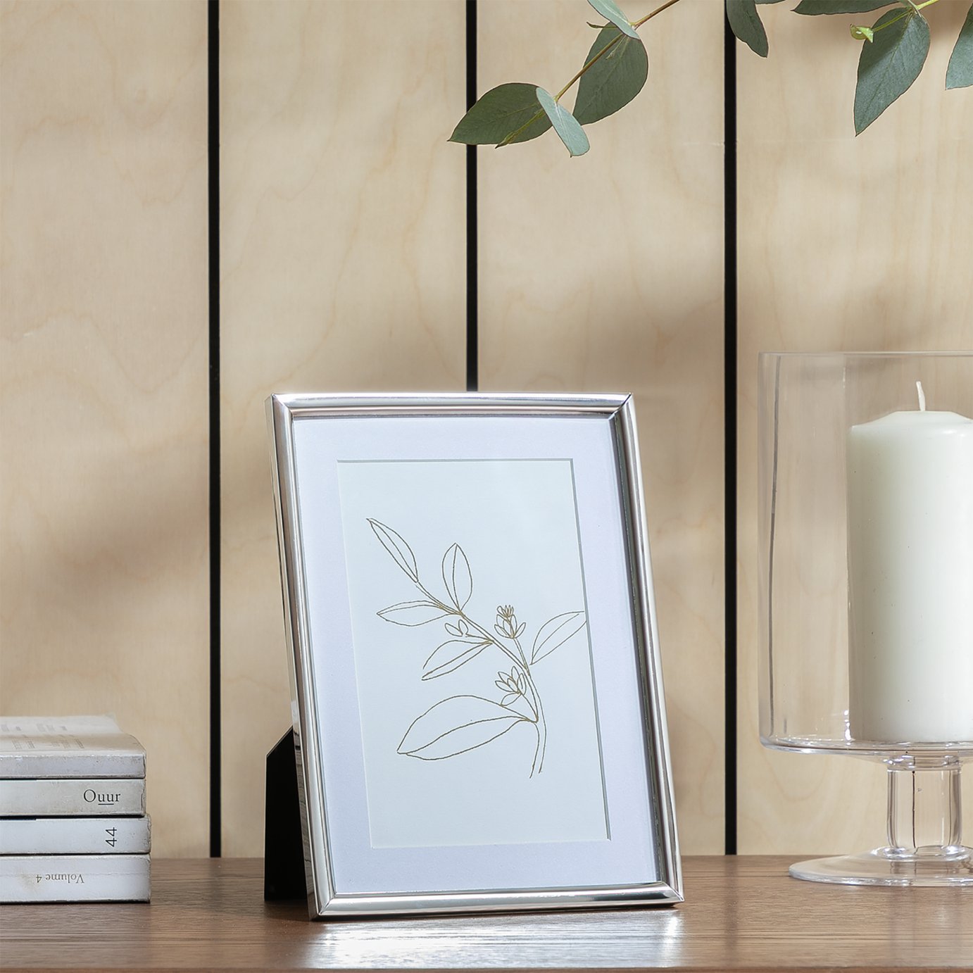 Habitat Skinny Silver Metal Picture Frame - 4x6"