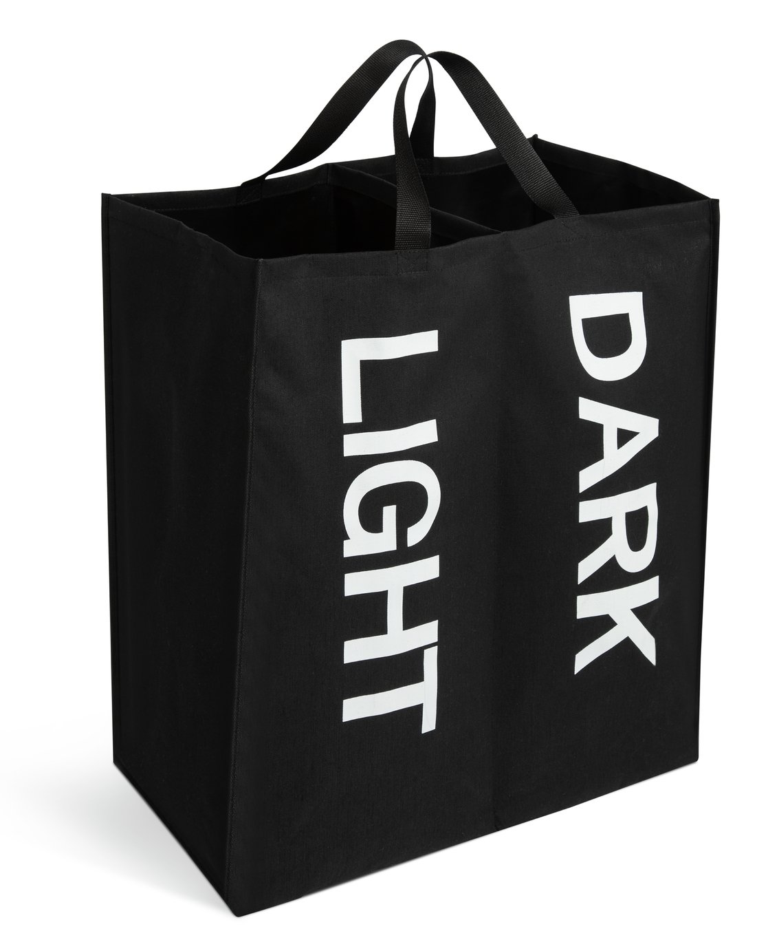 Argos Home 82L Cotton Collapsible 2-in-1 Laundry Bag-Black