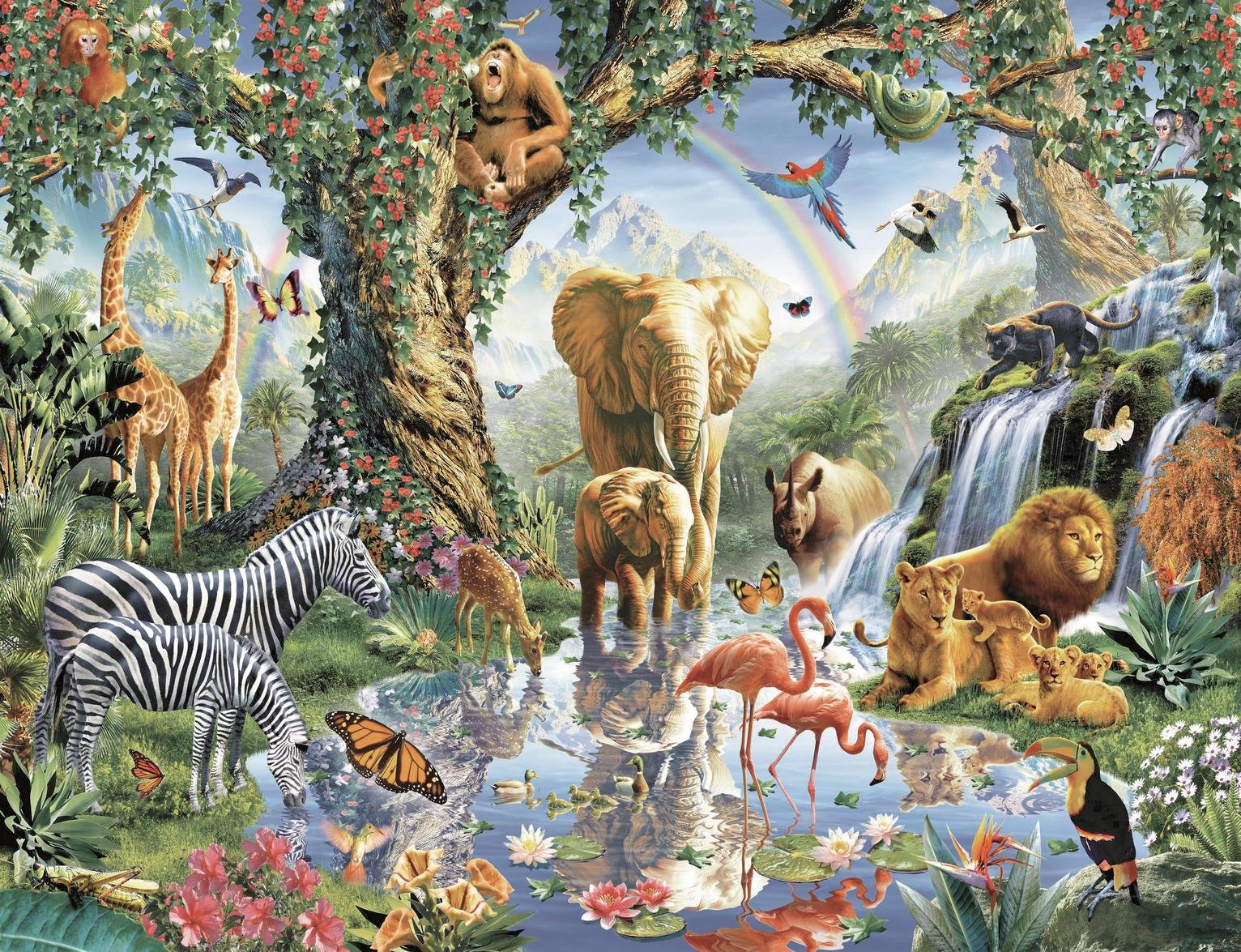 Walltastic Jungle Lake Kids Wall Mural