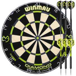 Winmau Michael van Gerwen MvG Diamond Dartboard & Darts Set