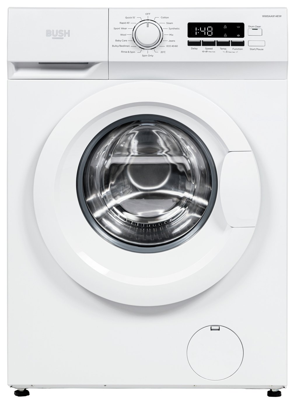 Bush WMSAA914EW 9KG 1400 Spin Washing Machine - White
