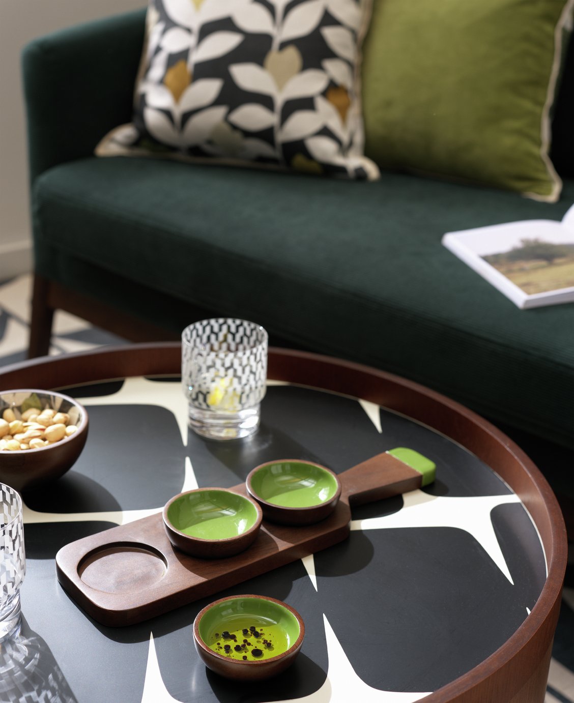 Habitat x Scion 3 Piece Dip Bowls with Board - Green