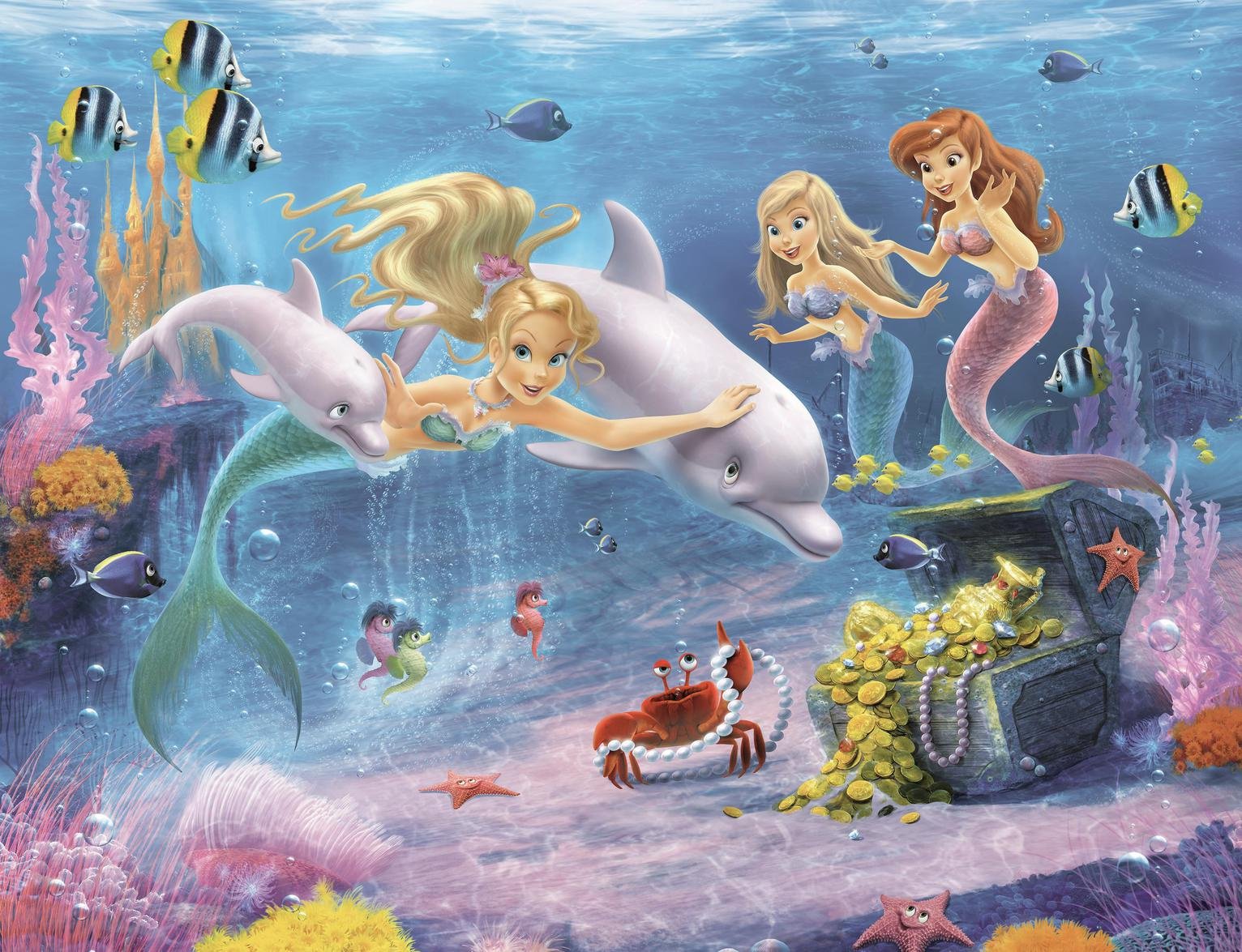 Walltastic Magical Mermaids Kids Wall Mural