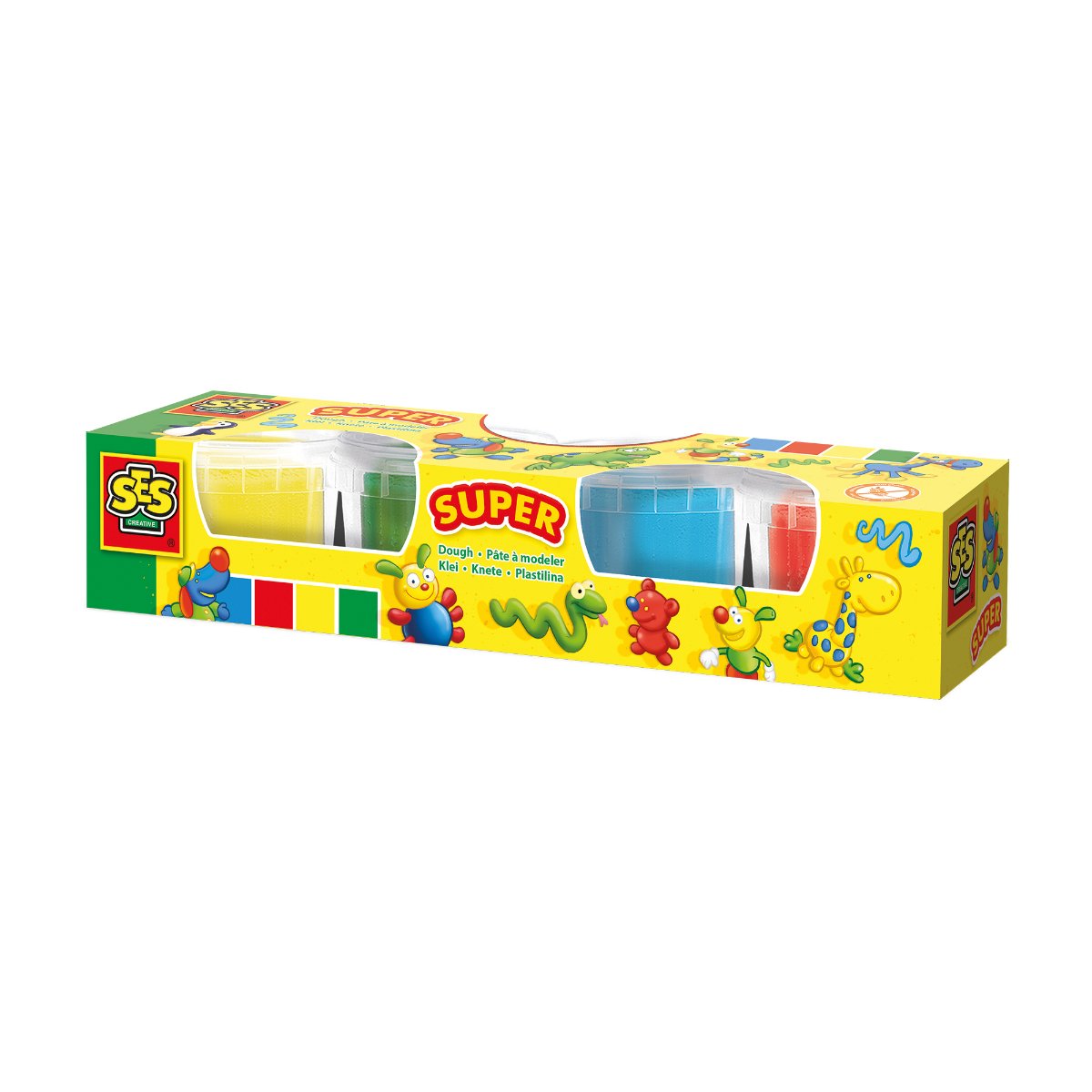 SES Creative Bright Play Dough 4 Piece Model Set
