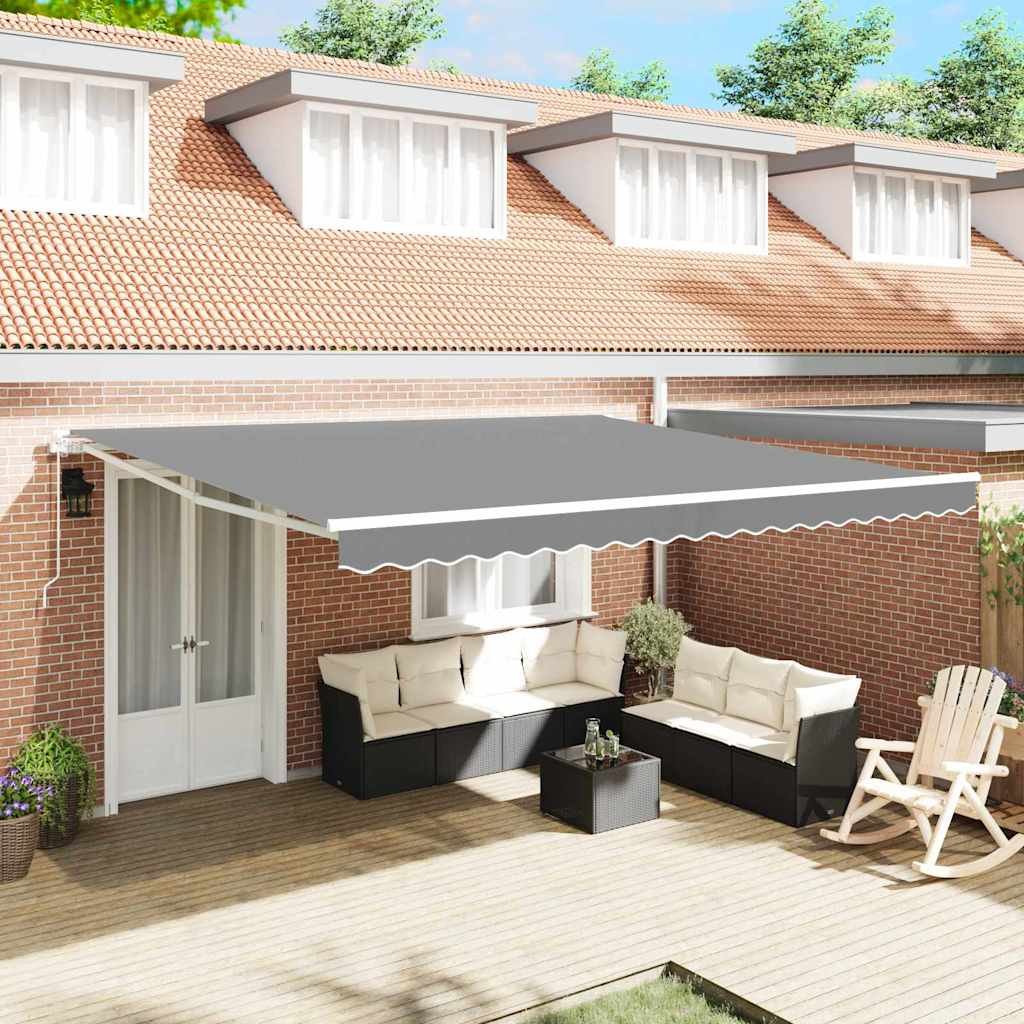 Walplus Manual Aluminium Awning Frame - White - 450 x 350 x 165 cm