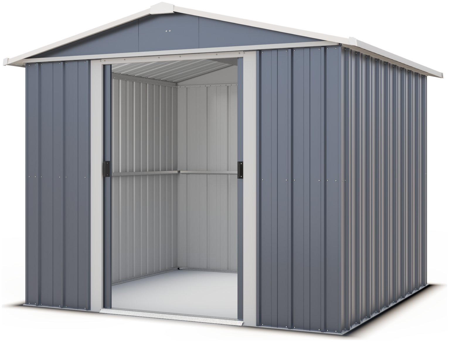 YardMaster Castleton Metal Apex Garden Shed - 8 x 7ft