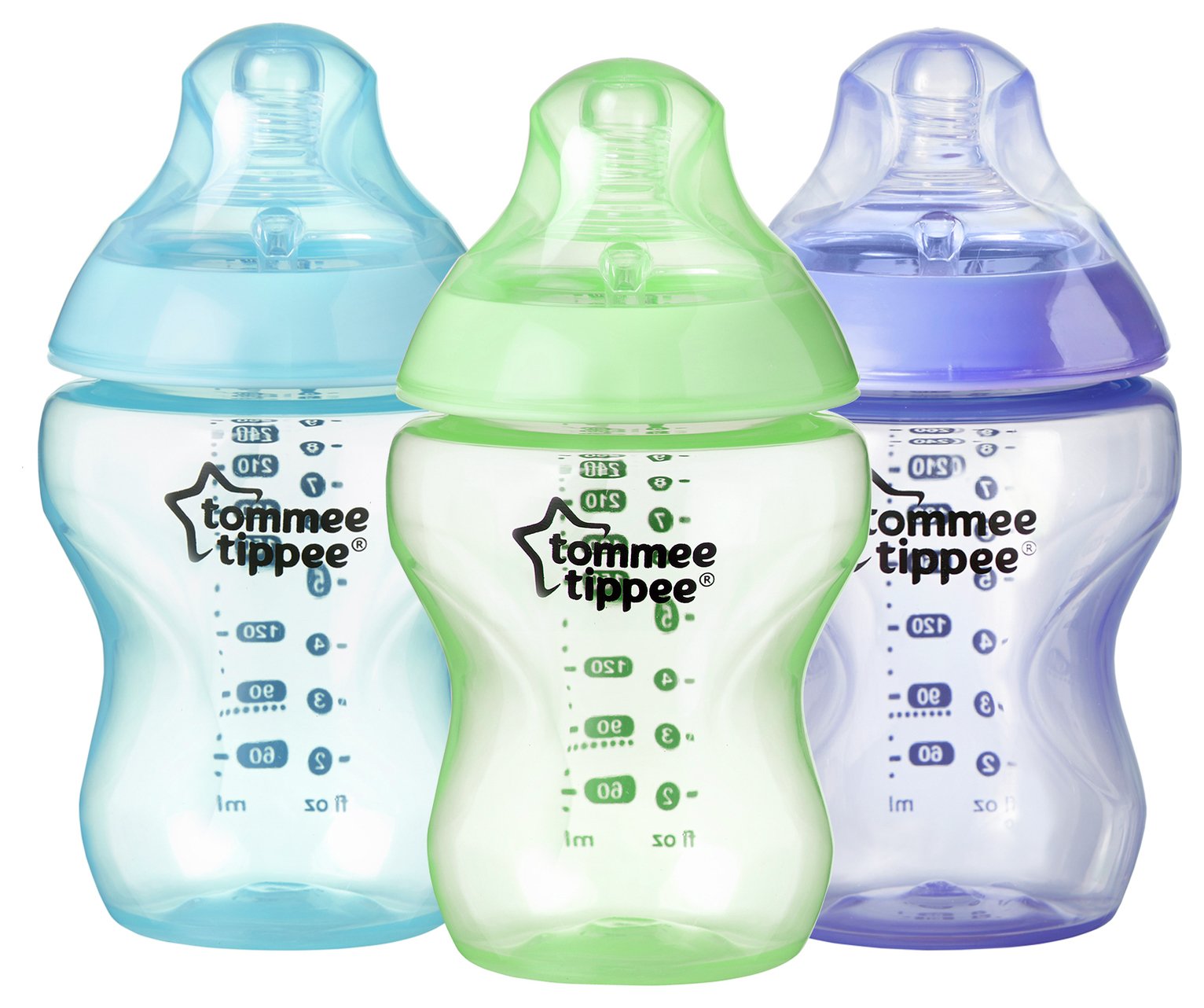 coloured baby bottles