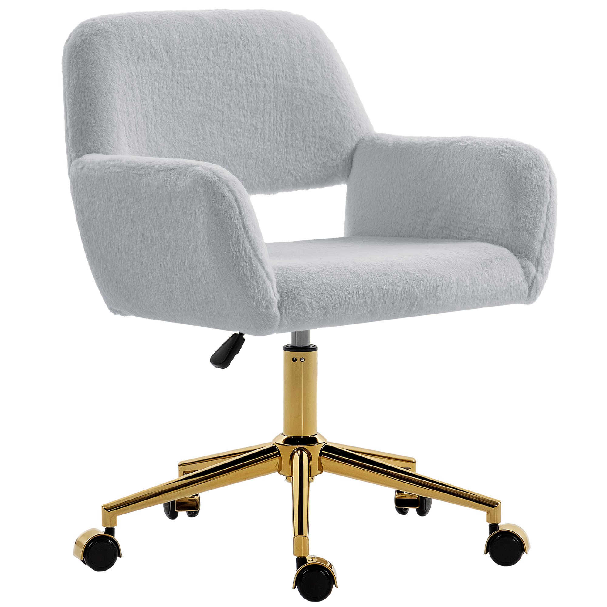 HOMCOM Swivel Desk Chair with Adjustable Height - Grey