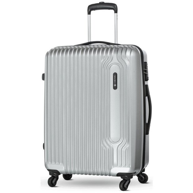 Buy Carlton Tube Medium 4 Wheel Hard Suitcase - Silver at Argos.co.uk ...