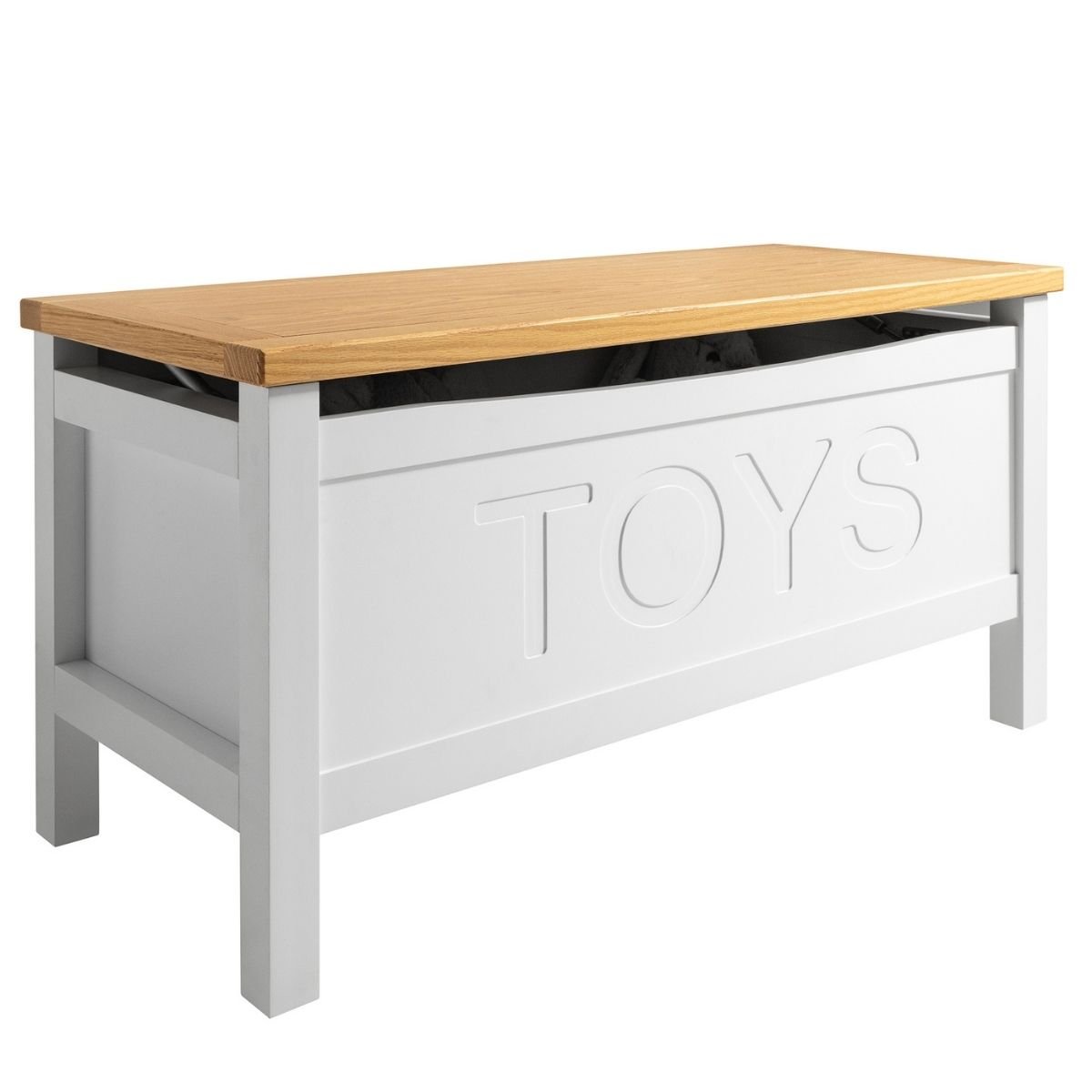 Noa & Nani Leines Toy Box Storage Chest - White & Oak