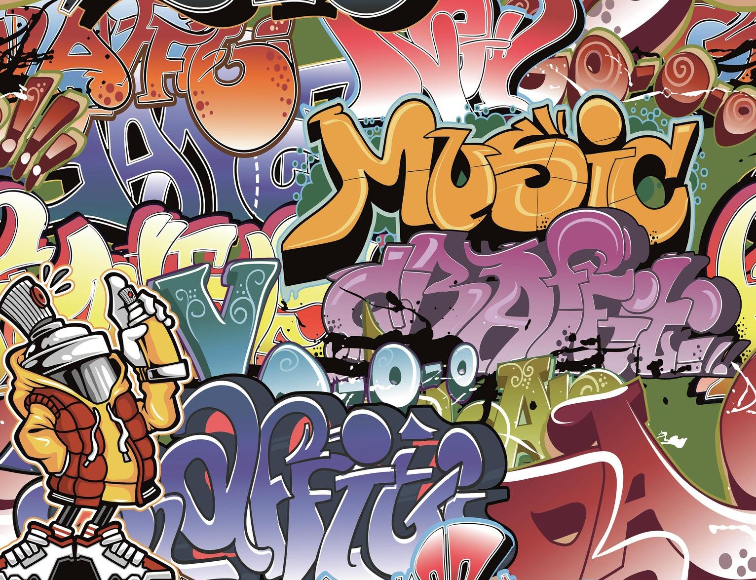 Walltastic Street Graffiti Kids Wall Mural