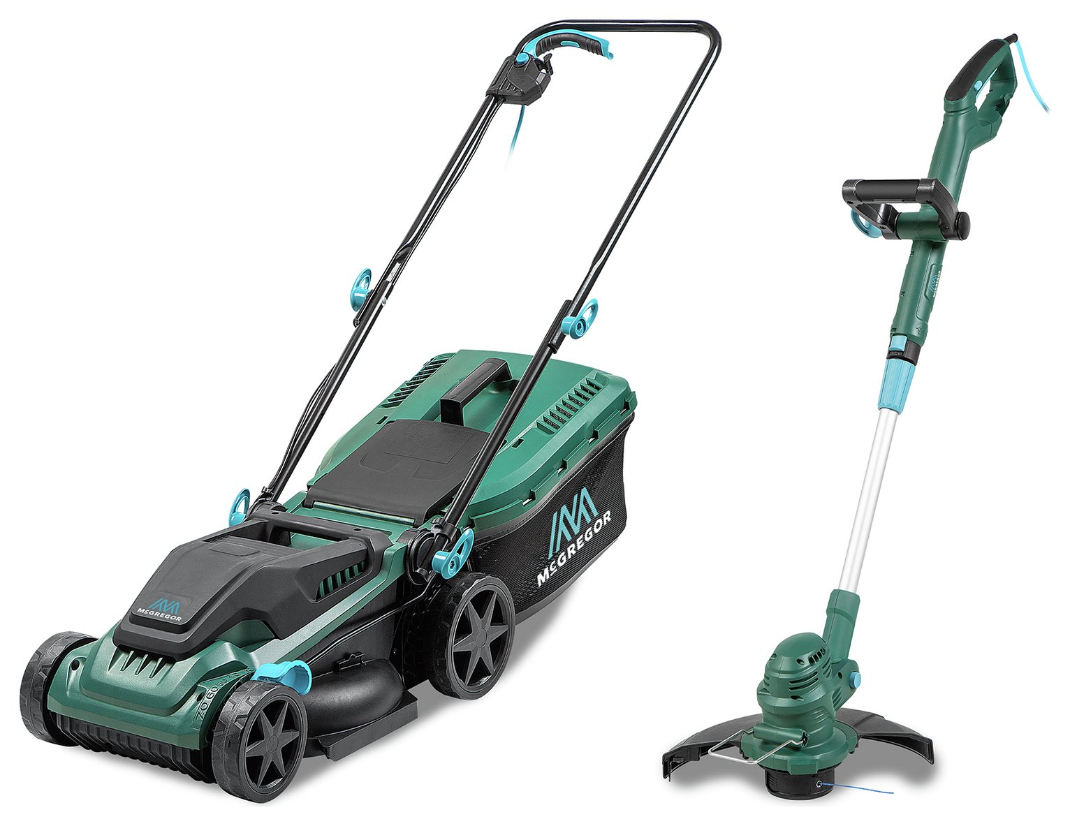 McGregor 34cm 1400W Mower & 25cm 350W Grass Trimmer
