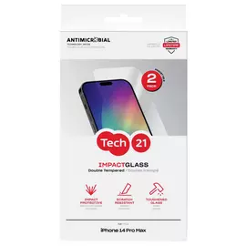 Tech21 iPhone 14 Pro Max Glass Screen Protector Twinpack