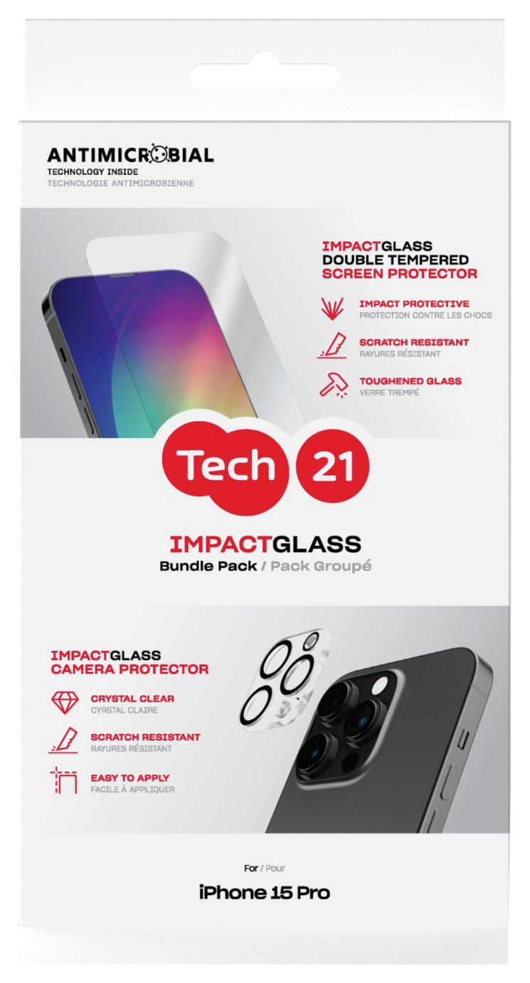 Tech21 iPhone 15 Pro Screen And Camera Protector
