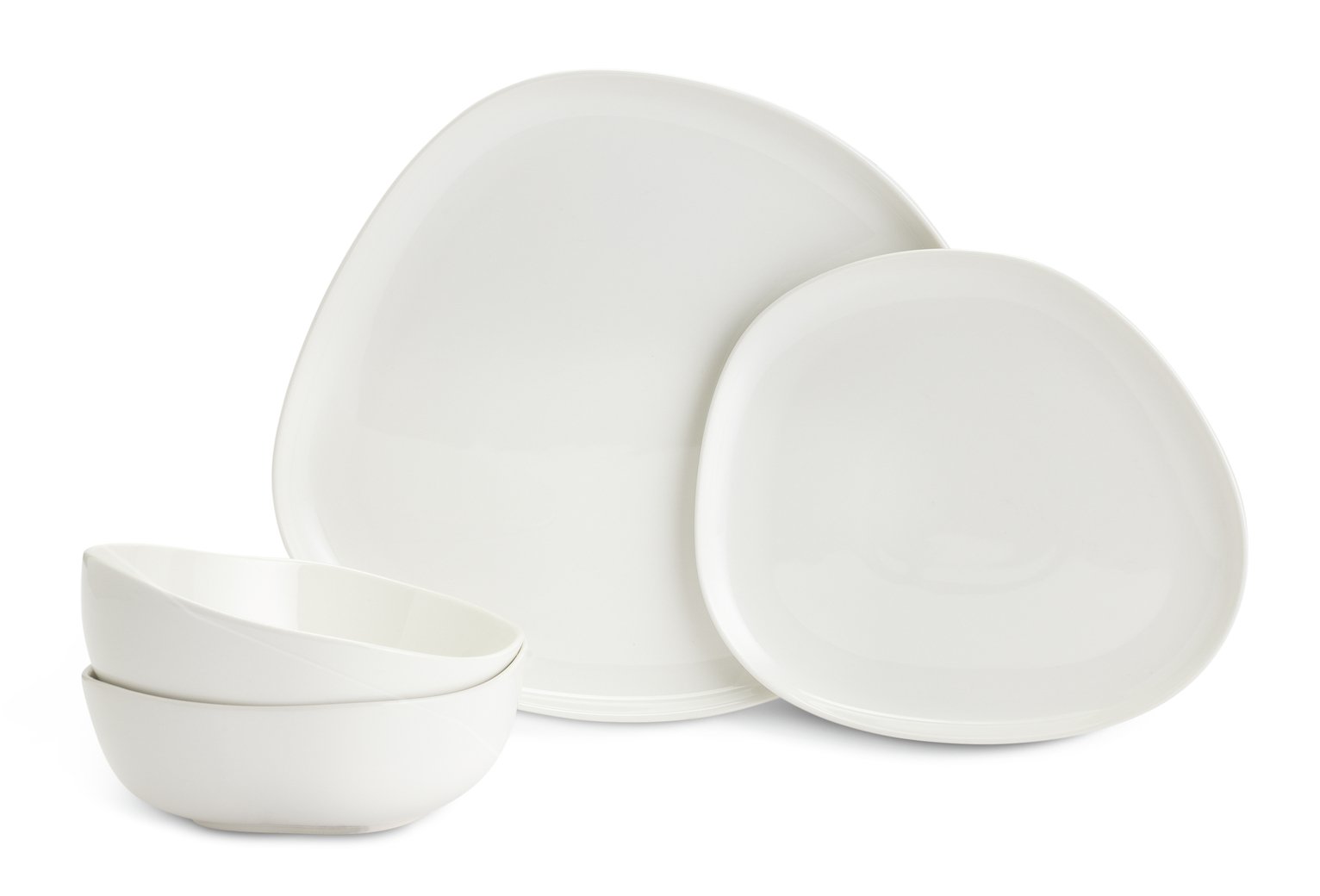 Habitat x Scion 12 Piece Stoneware Dinner Set - White