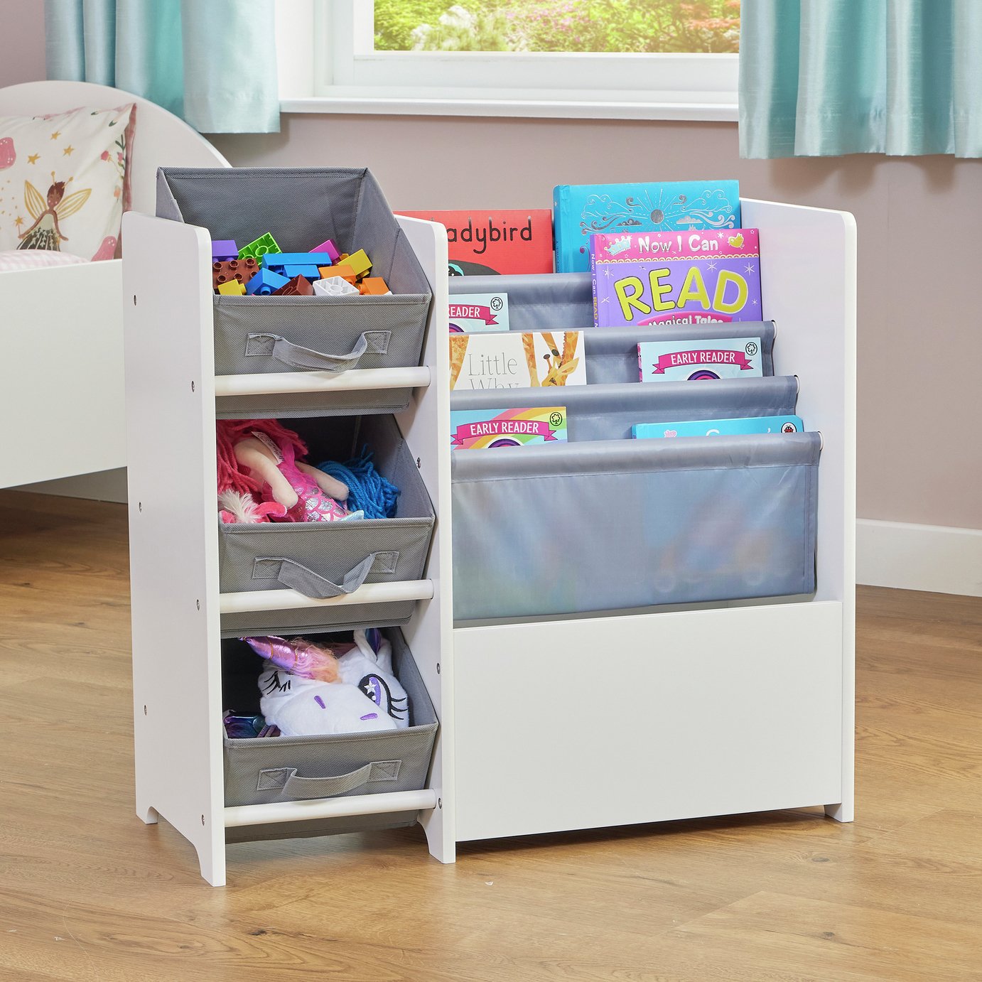 Liberty House Kids Book Sling Storage Unit - White