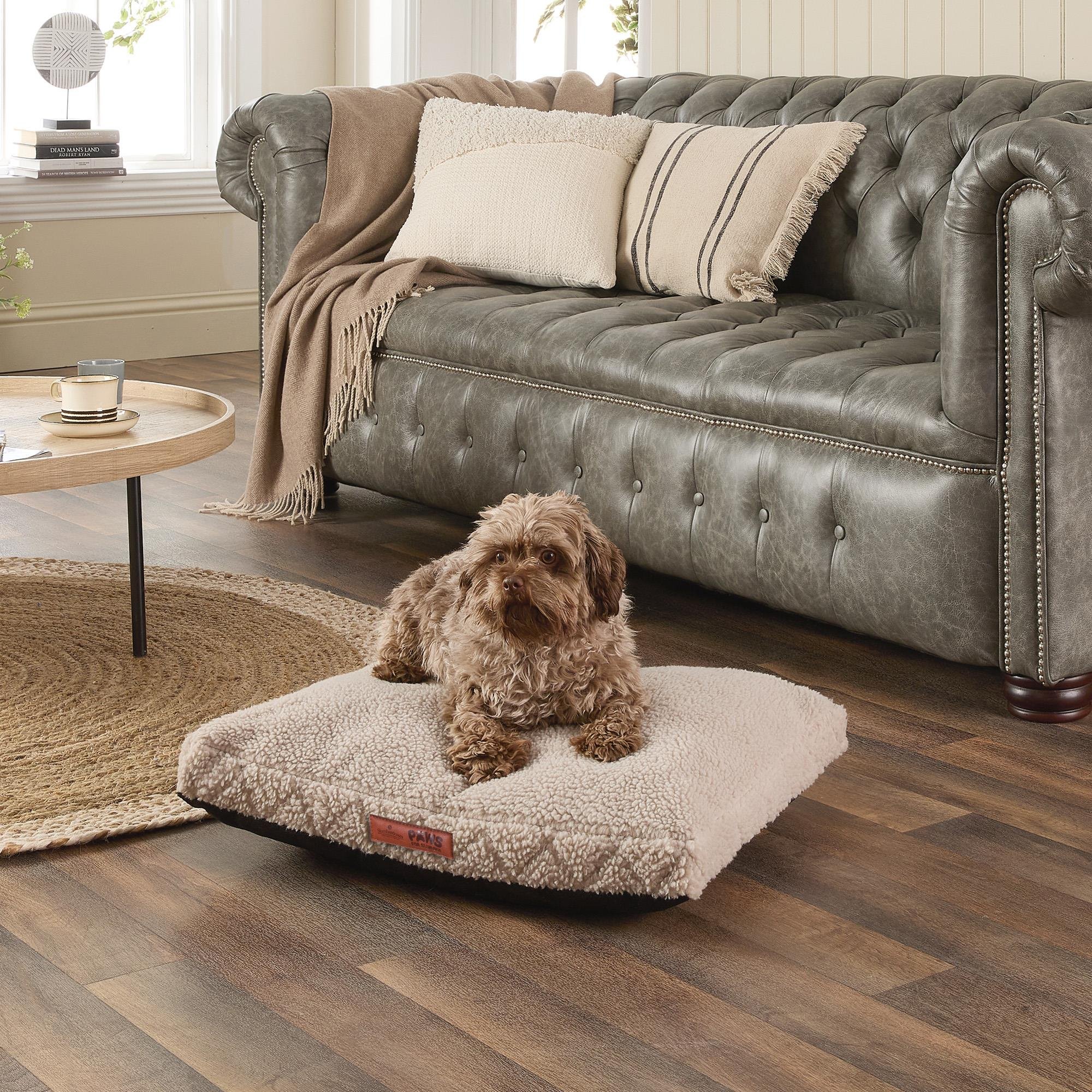 Paws For Slumber Sherpa Natural Pet Bed