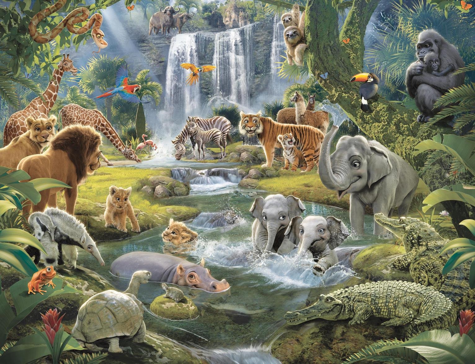 Walltastic Jungle Adventure Children's Wall Mural 