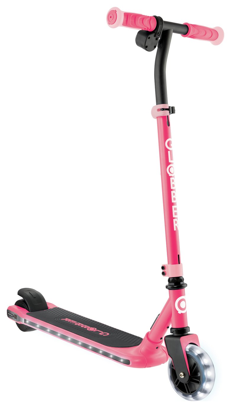 Globber E-motion 6 Kids Light Up Electric Scooter - Pink