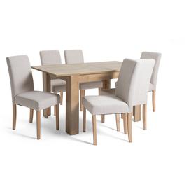 Habitat Miami Wood Effect Dining Table & 6 Chairs