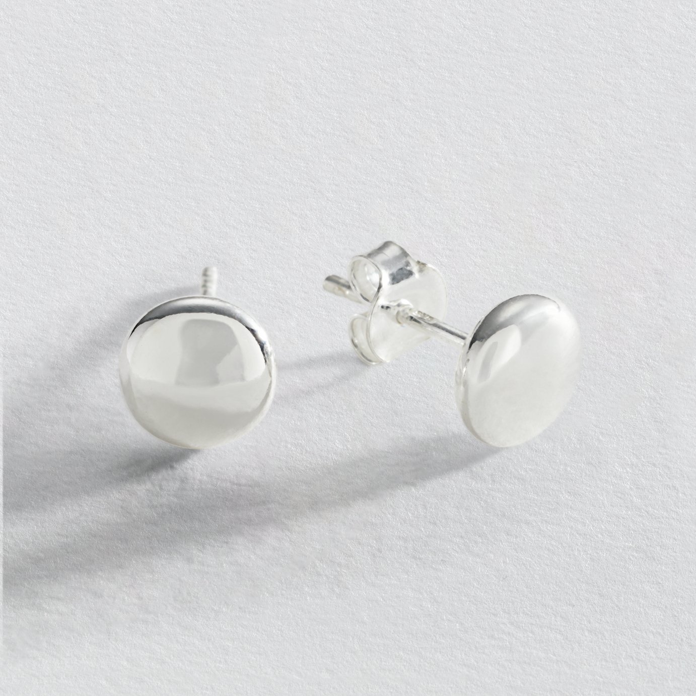 Revere Sterling Silver Button Stud Earrings