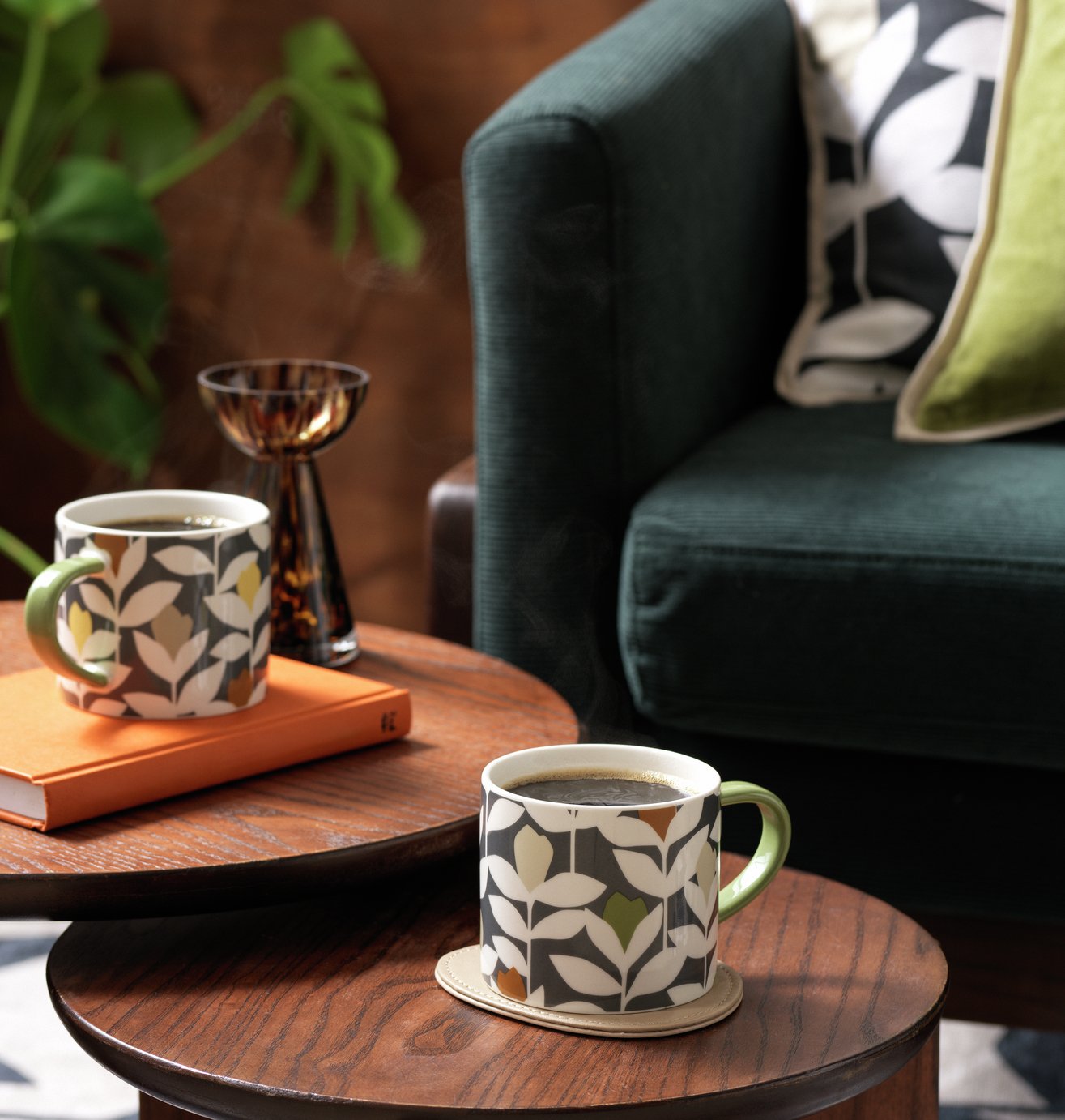Habitat x Scion Set of 4 Stoneware Mugs - Multicoloured