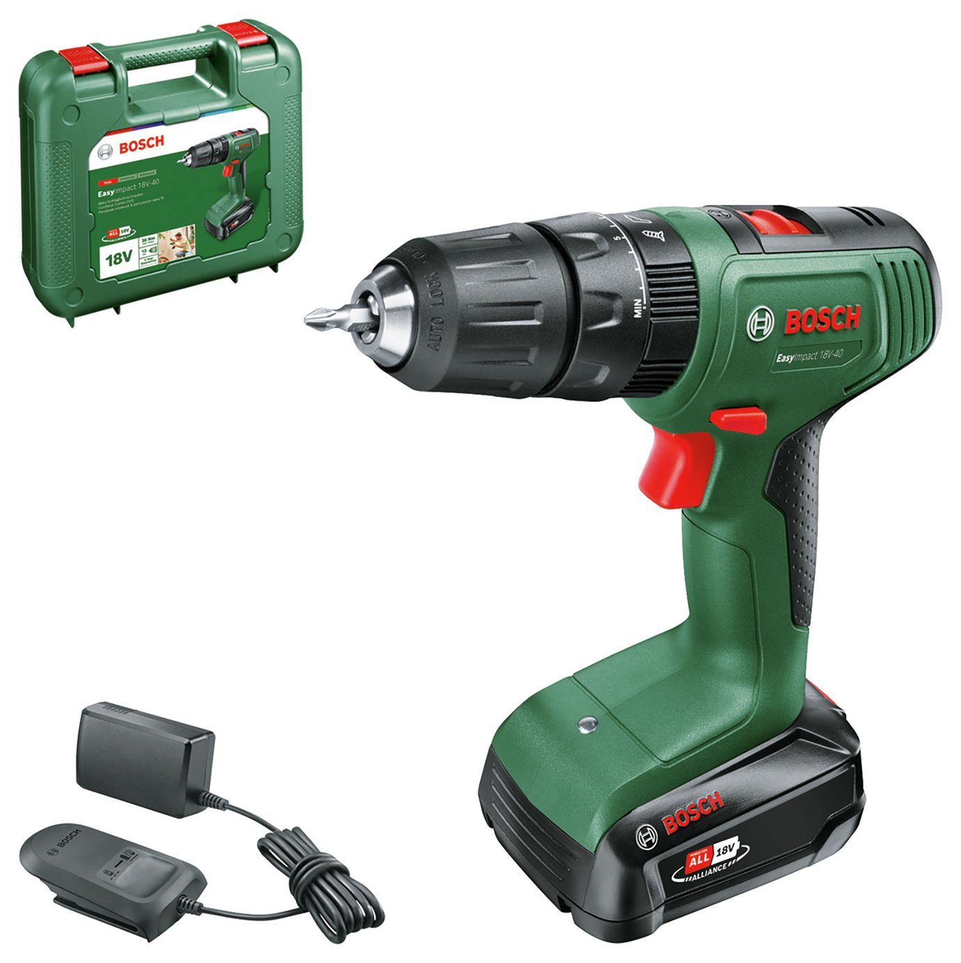 BOSCH 06039D8170 1.5Ah Cordless Combi Drill - 18V