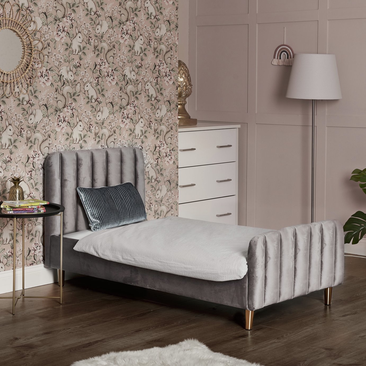 Obaby Gatsby Single Bed - Grey