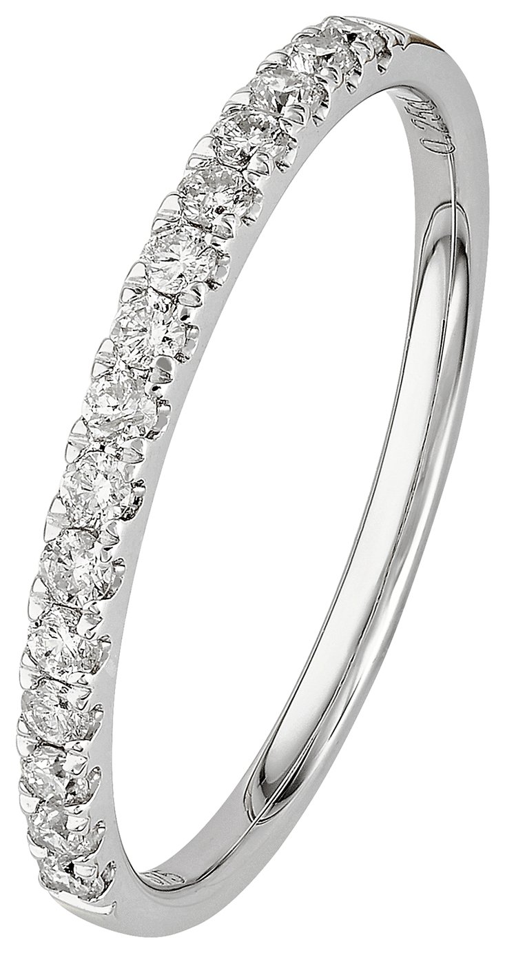 Revere 9ct White Gold 0.25ct tw Claw Set Eternity Ring