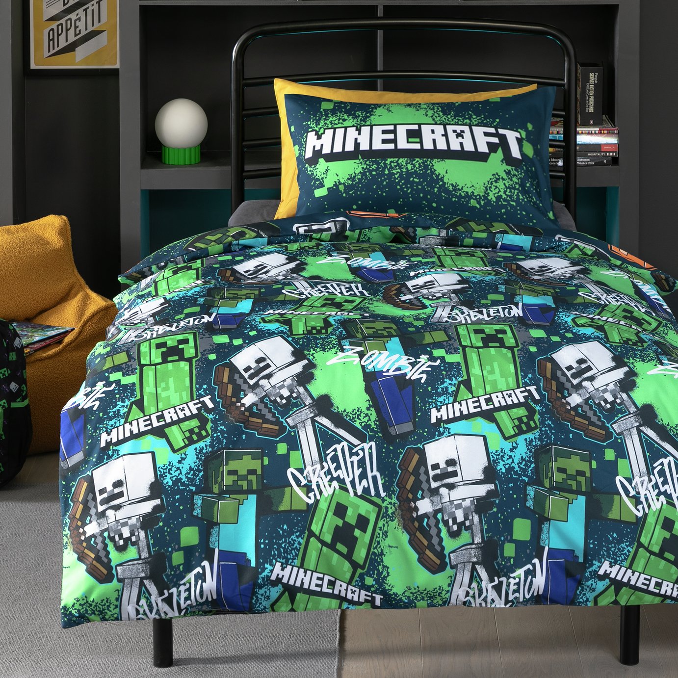 Minecraft Graffiti Single Duvet Set