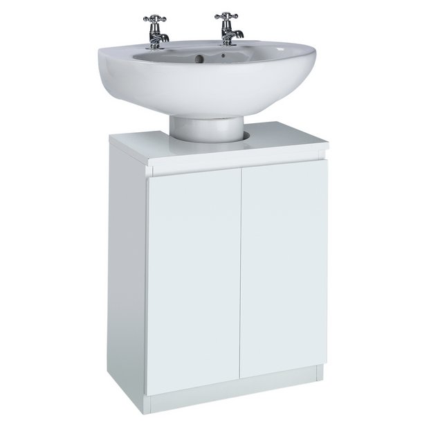 Buy Hygena Gloss Undersink Storage - White | Bathroom ...
