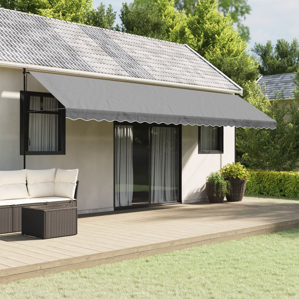 Walplus Polyester Awning Replacement Fabric - Anthracite - 600 cm