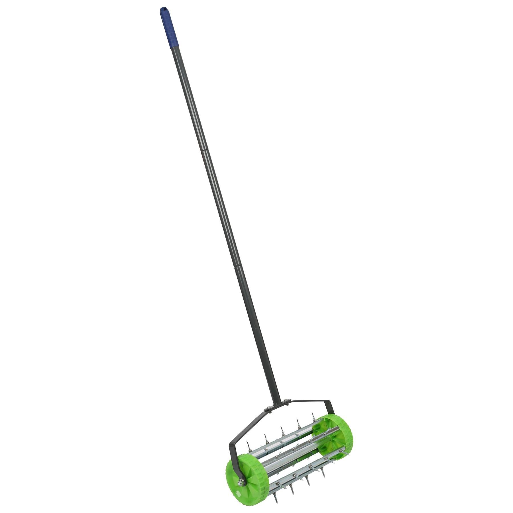 Harbour Housewares Rolling Lawn Aerator - 40cm x 1.4M - Green