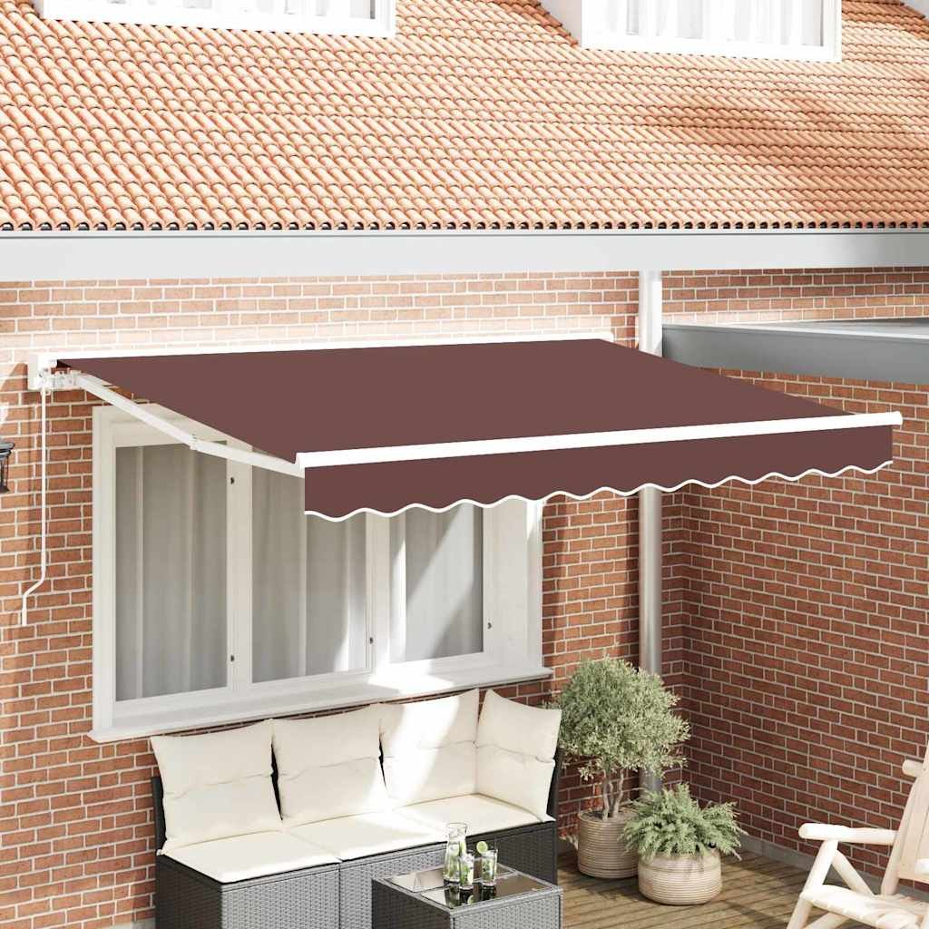 Walplus Polyester Awning Frame - Brown - 350 x 200 cm