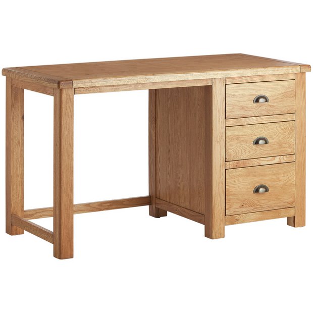 Buy Argos Home Kent 3 Drawer Office Desk Oak Oak Veneer