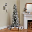 Pre-Lit Snow Tipped Pencil Christmas Tree - 6ft.