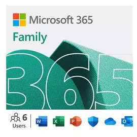 Microsoft 365 Family 6 People, 1 Year, 5 Devices