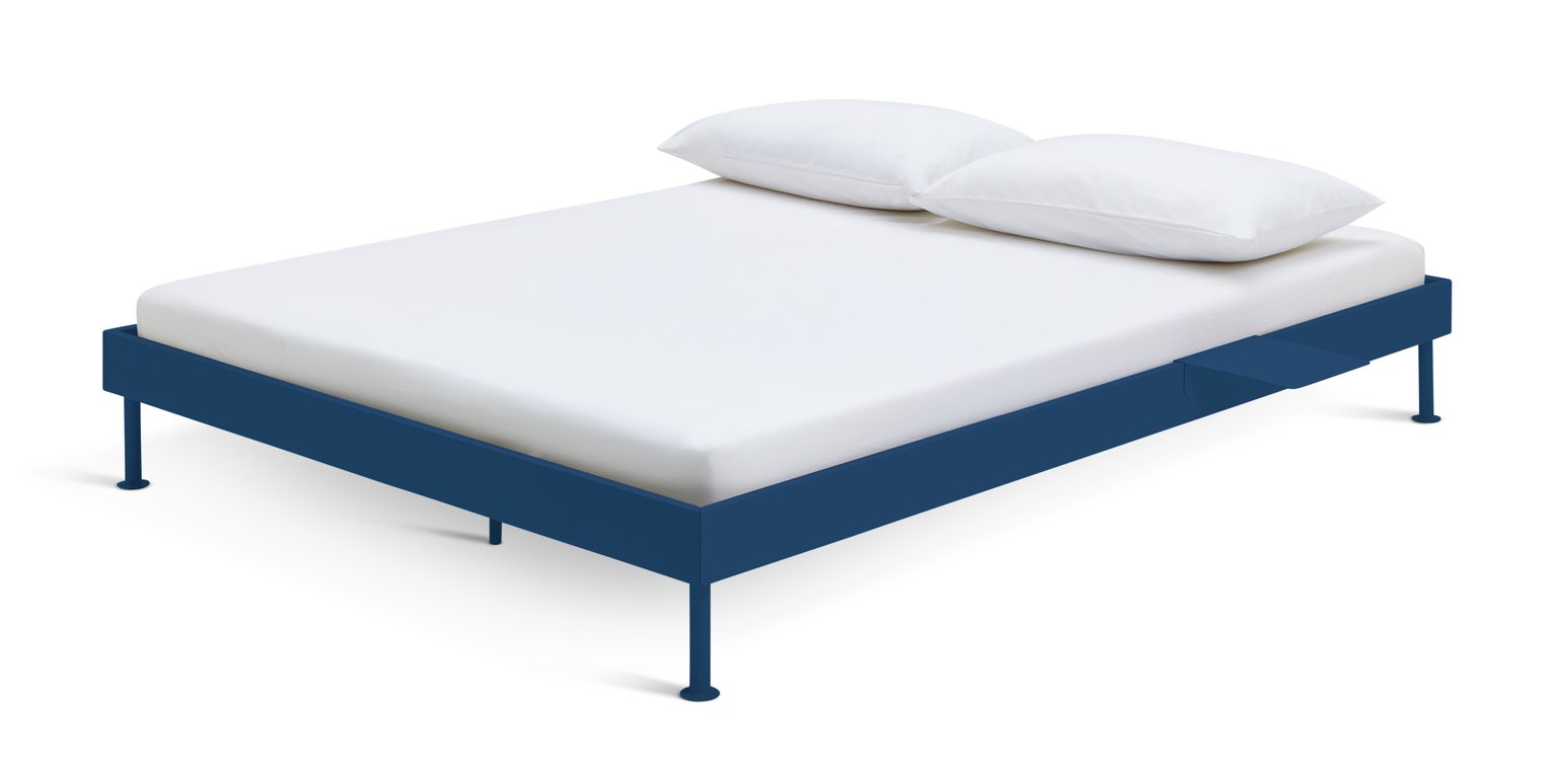 Buy Habitat Maddox Single Metal Bed Frame with Bedside - Blue