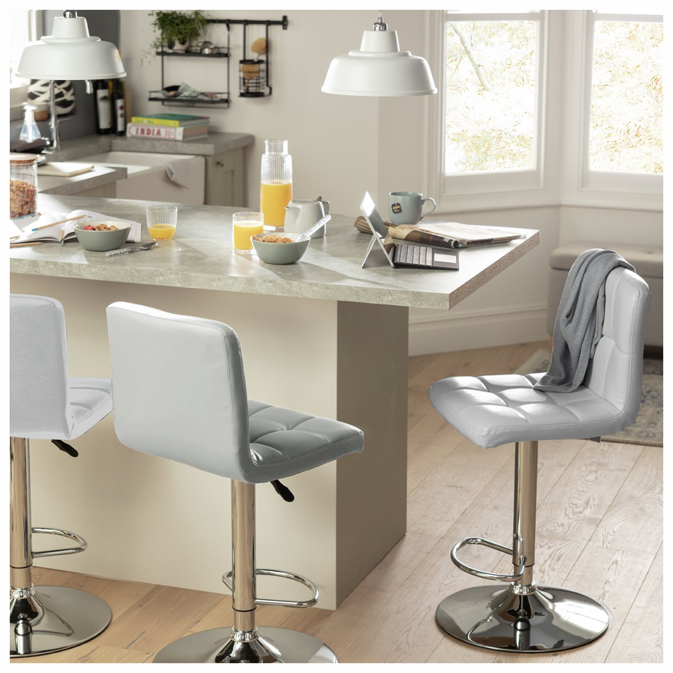 Argos Home Nitro Bar Stool - White