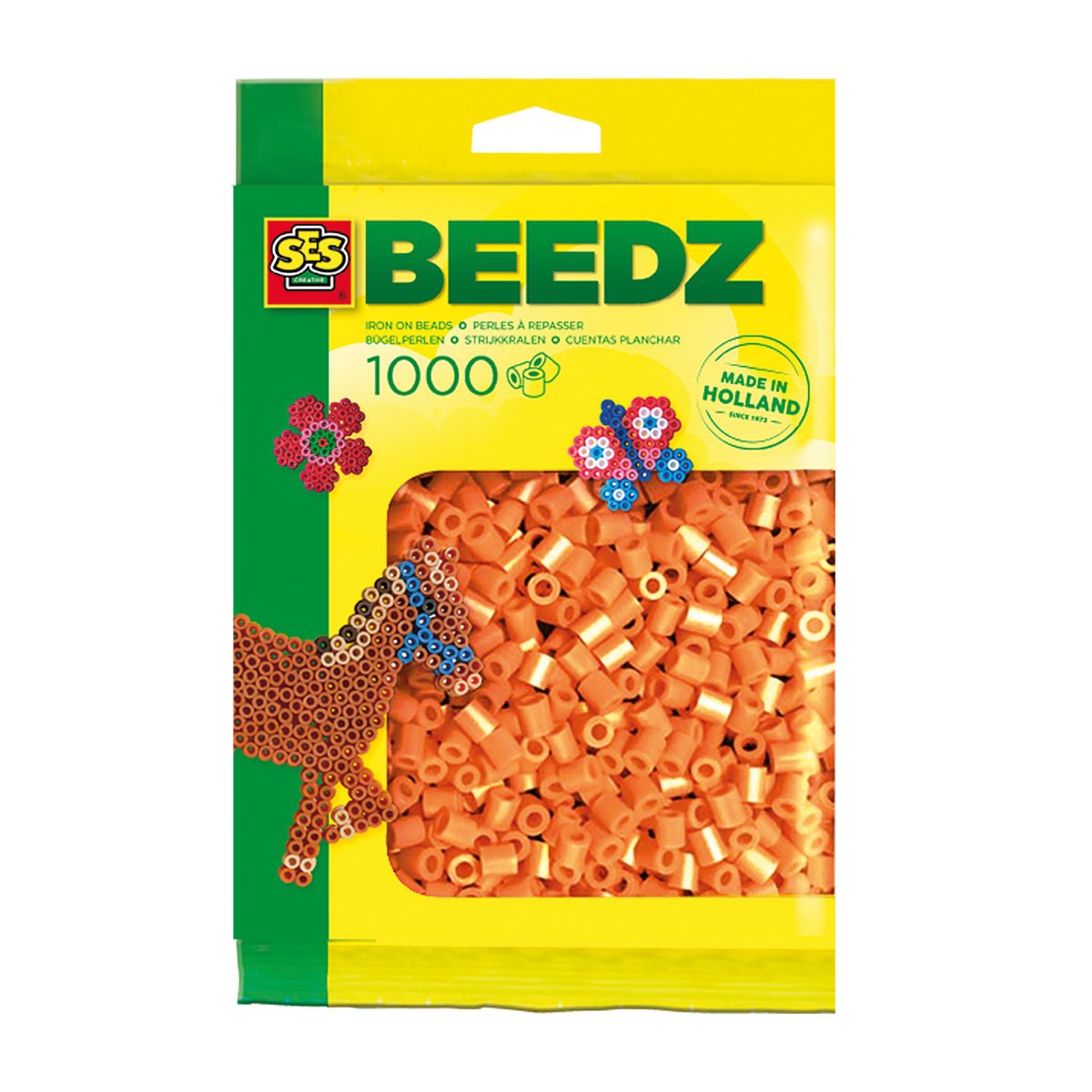 SES Creative Iron On Beads 1000 Piece Craft Set - Orange
