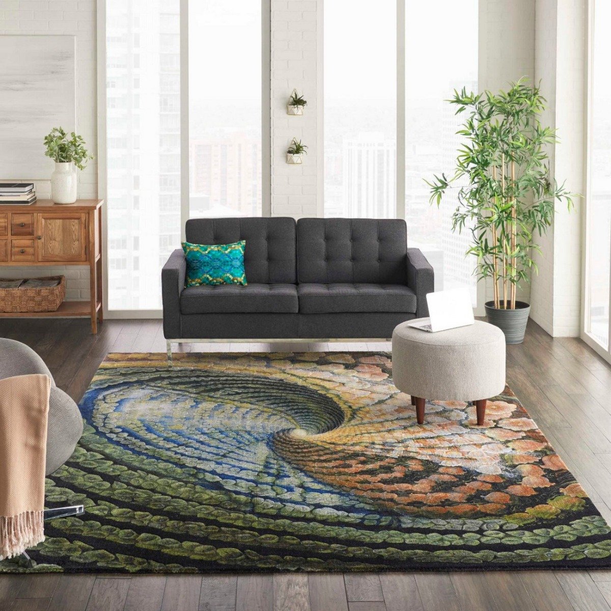 Mega Flooring Multi Modern Floral Rug - 160 x 226cm