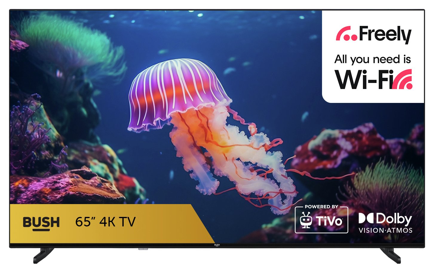 Bush 65 Inch 65UT24SB 4K UHD HDR LED TiVo Freely TV