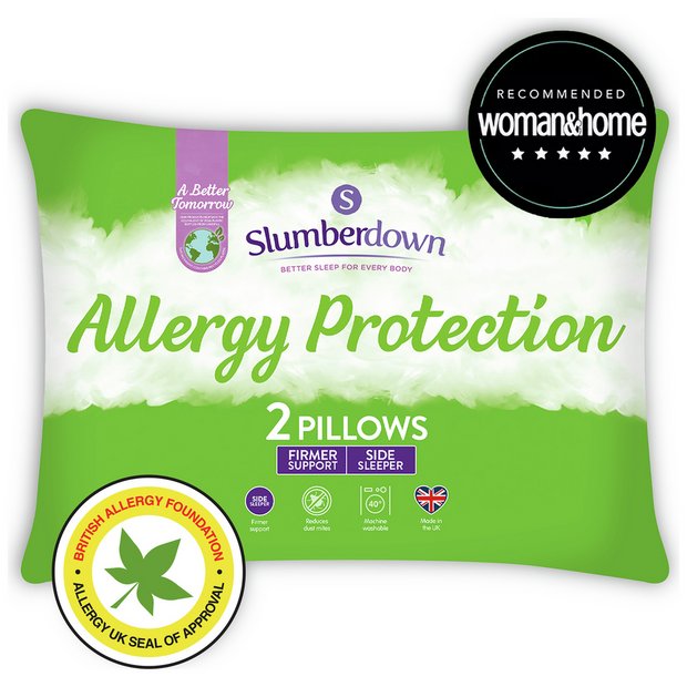 Buy Slumberdown Allergy Protection Medium Firm Pillow 2 Pack Pillows Habitat