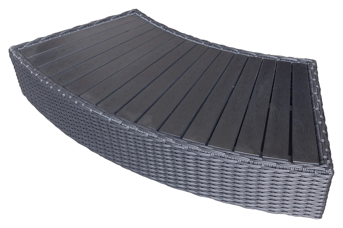 Canadian Spa Company Rattan Curved Step - Grey
