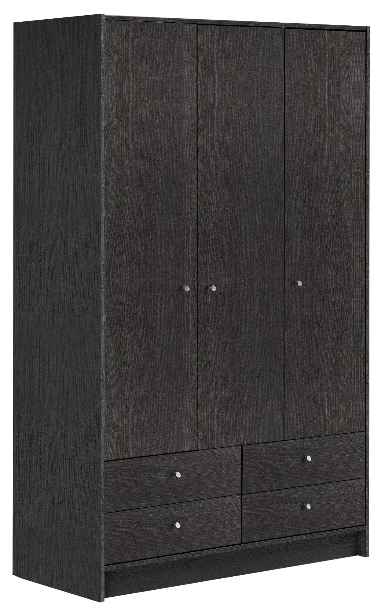 Argos Home Malibu 3 Dr 4 Drawer Wardrobe - Black Oak Effect