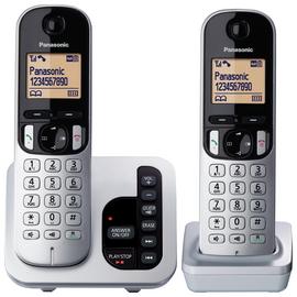 Panasonic KX-TGC222 Cordless Phone w/ Answer Machine - Twin