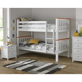 Habitat Heavy Duty Bunk Bed and 2 Mattresses - Two Tone