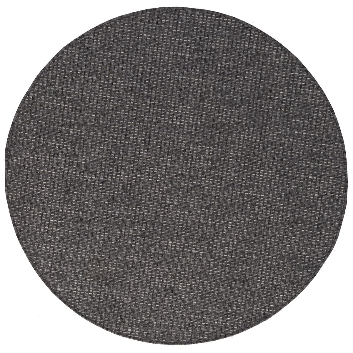 The Rugs Dark Grey Magic Outdoor Indoor Plain Round Patio Rug - 160cm