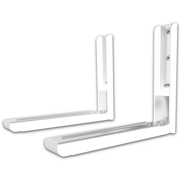 Suitable for All Microwaves Max Microwave Weight 45kg King Premium Universal Microwave Mount Bracket in White Steel with Extendable Arms 